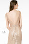 Sequin Long Fitted Deep V-Neck Dress by Elizabeth K GL2957