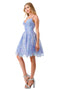Sleeveless Sequin Print Short Dress by Coya S2743M