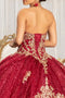 Strapless Sequin Print Ball Gown by Elizabeth K GL1987