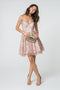 Elizabeth K GS2833's Glitter Dress with Sequined Off-Shoulder Detail