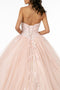 Sequined Sweetheart Strapless Ball Gown by Elizabeth K GL2947