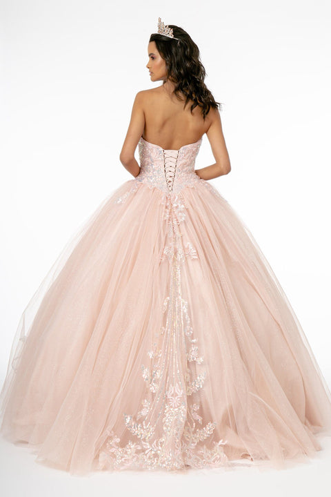 Sequined Sweetheart Strapless Ball Gown by Elizabeth K GL2947