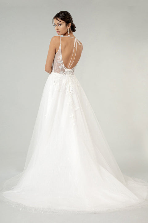 Elizabeth K GL1907's Wedding Dress with Sheer Bodice – alternate view 2
