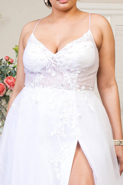 Elizabeth K GL1907's Wedding Dress with Sheer Bodice – alternate view 5