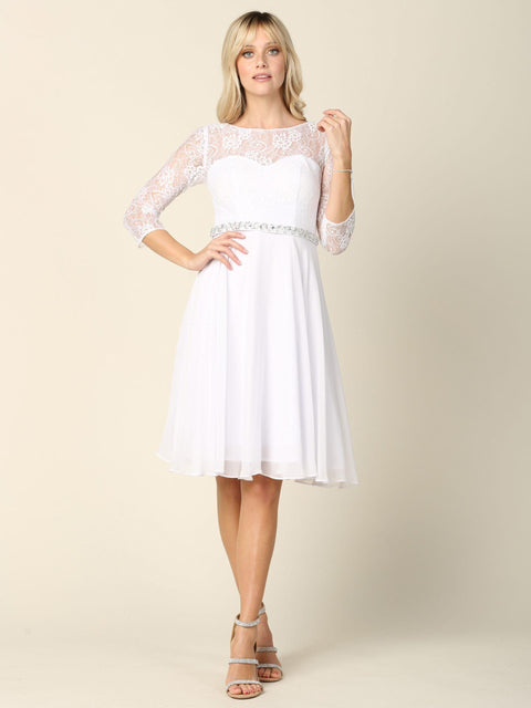 Cocktail Dress with 3/4 Sleeves