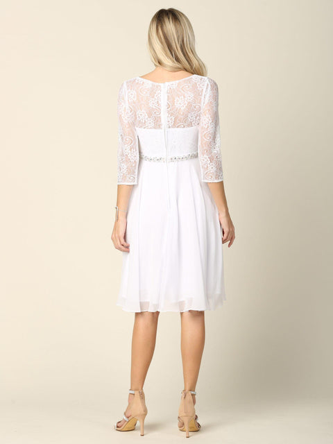 Cocktail Dress with 3/4 Sleeves
