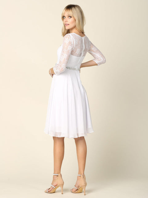 Cocktail Dress with 3/4 Sleeves