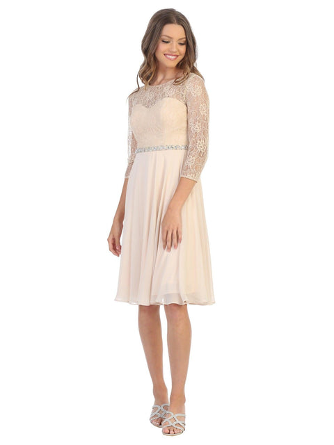 Cocktail Dress with 3/4 Sleeves