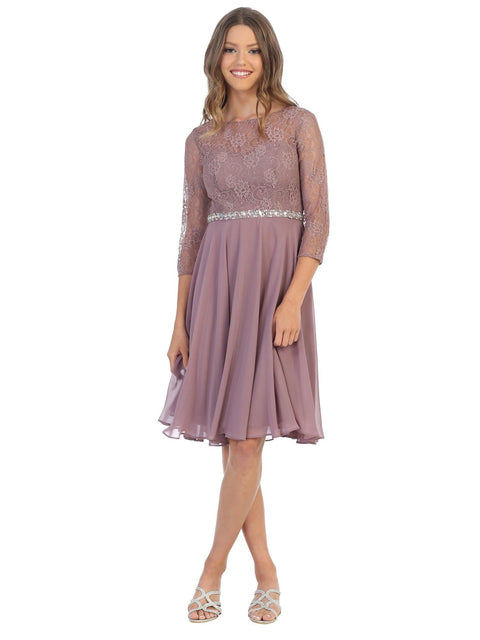 Cocktail Dress with 3/4 Sleeves