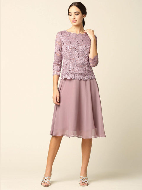Short Formal Mother of the Bride Dress