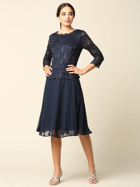Short Formal Mother of the Bride Dress