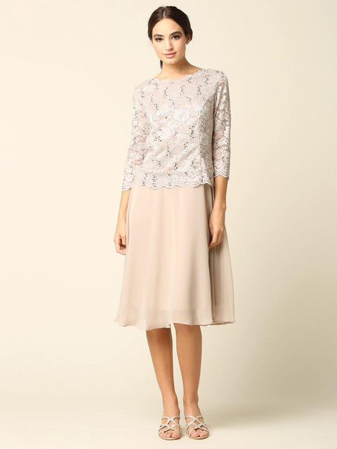 Short Formal Mother of the Bride Dress