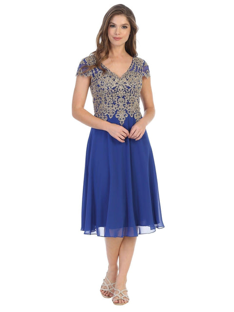 Short Dress Modest Formal Cap Sleeve Sale by Eva Fashion