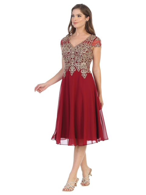 Short Dress Modest Formal Cap Sleeve Sale by Eva Fashion – alternate view 4
