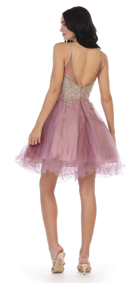 Halter Short Homecoming Prom Dress