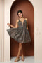 Short Iridescent V-Neck Sequin Dress by Nox Anabel R703
