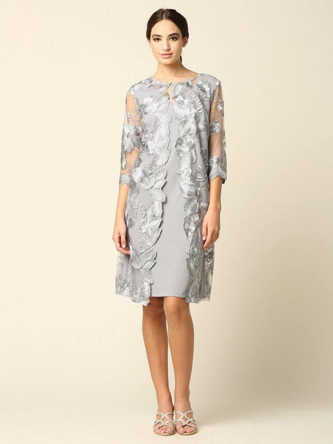 Short Mother of the Bride and Groom  Chiffon Dress