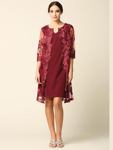 Short Mother of the Bride and Groom  Chiffon Dress