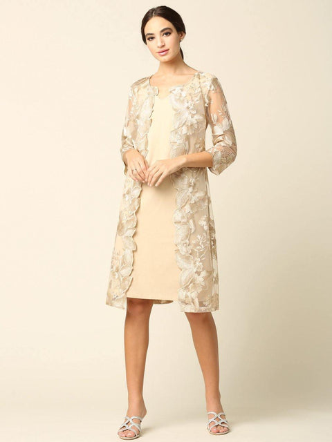 Short Mother of the Bride and Groom  Chiffon Dress