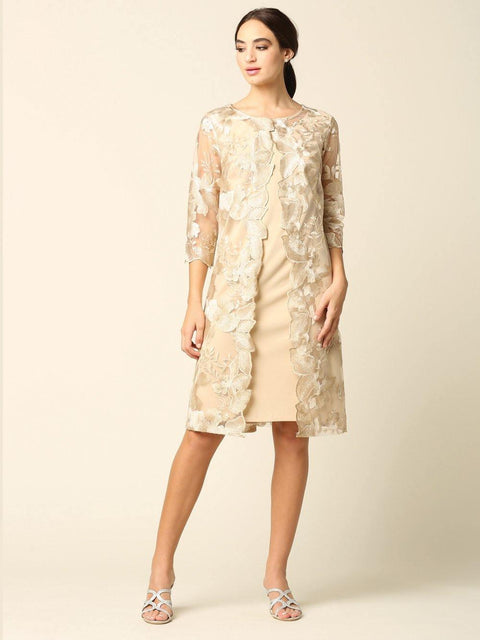 Short Mother of the Bride and Groom  Chiffon Dress