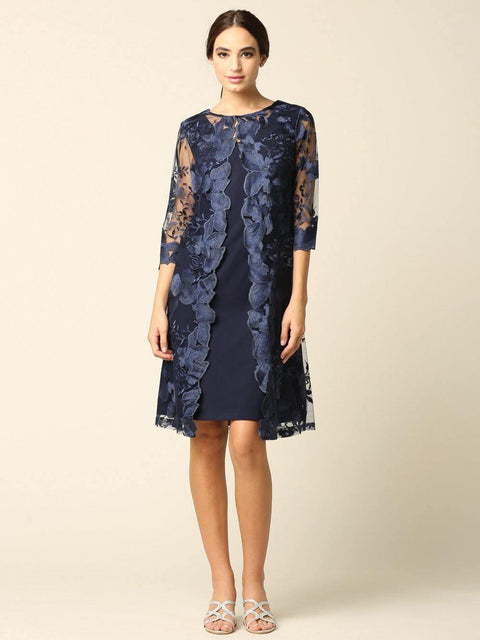 Short Mother of the Bride and Groom  Chiffon Dress