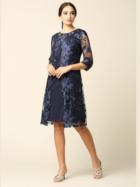 Short Mother of the Bride and Groom  Chiffon Dress