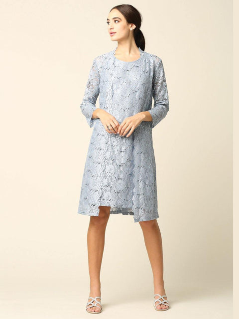 Short Lace Mother of the Bride Jacket Dress