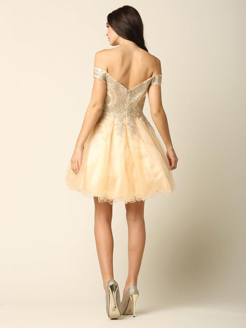 Off Shoulder Homecoming  Short Cocktail Dress