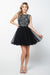 Ruffled Short Dress with Sequined Bodice by Nox Anabel Y645