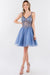 Elizabeth K GS1967: Glitter Dress with Short Sheer Bodice