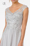 Long Cap Sleeve Chiffon Dress by Elizabeth K GL1826
