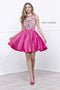 Short Sleeveless Beaded Bodice Dress by Nox Anabel 6059