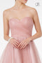 Short Strapless Glitter Dress with Corset Back by Elizabeth K GS2868