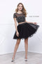 Short Two Piece Beaded Illusion Top Dress by Nox Anabel 6229