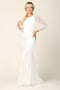 Long Sleeve Lace Casual Wedding Gown