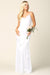 Spaghetti Strap Satin Long Wedding Dress