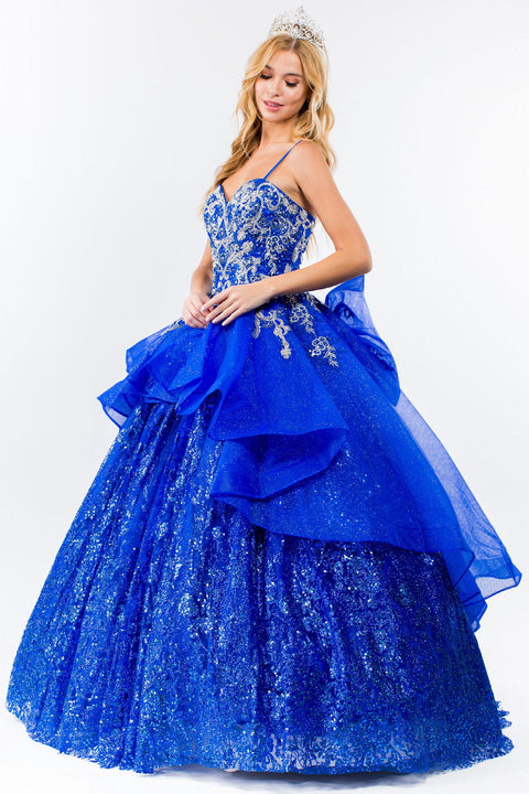 Glittery Sleeveless Ball Gown by Elizabeth K GL1927
