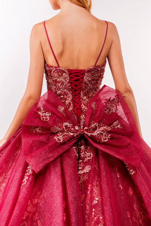 Glittery Sleeveless Ball Gown by Elizabeth K GL1927