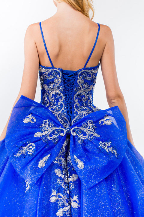 Glittery Sleeveless Ball Gown by Elizabeth K GL1927