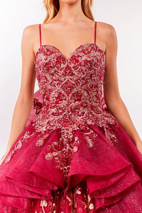 Glittery Sleeveless Ball Gown by Elizabeth K GL1927