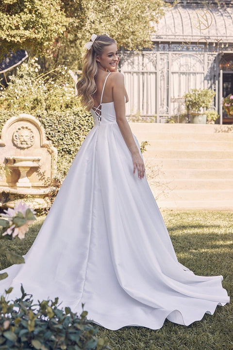 Sleeveless Lace-Up Back Bridal Dress by Nox Anabel JE972