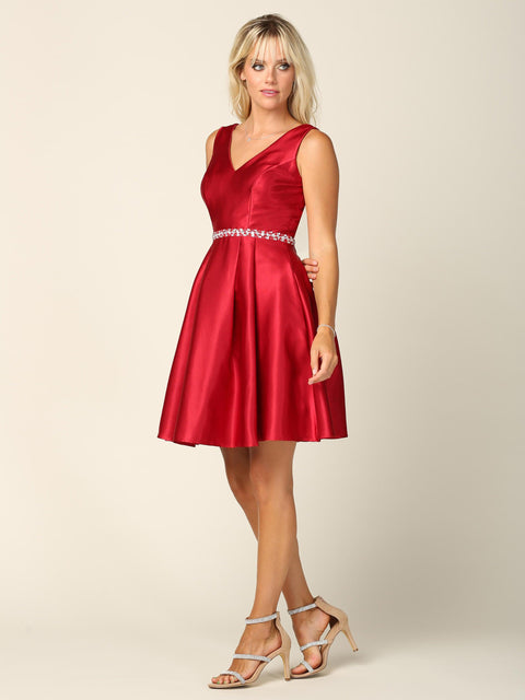 Sleeveless Short Homecoming Damas Dress