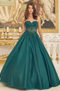 Nox Anabel CU1194: Strapless Corset-Style Ball Gown