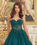 Nox Anabel CU1194: Strapless Corset-Style Ball Gown