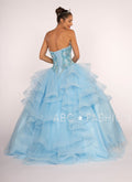 Elizabeth K GL2515: Sweetheart Neckline Strapless Ball Gown with Ruffled Skirt