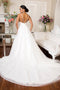 Elizabeth K GL1905: Glitter-Adorned Bridal Gown with Sweetheart Neckline