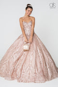 Elizabeth K GL2806: Glittering Sweetheart Strapless Ball Gown