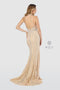 Halter Neck with Jeweled Embellished Fitted Long Dress_T260 by Nox Anabel