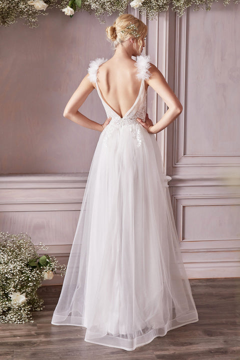 Cinderella Divine CD971W Tulle A-Line Bridal Gown