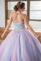 Two-Tone Beaded Quinceanera Halter Dress by Calla KY79398X